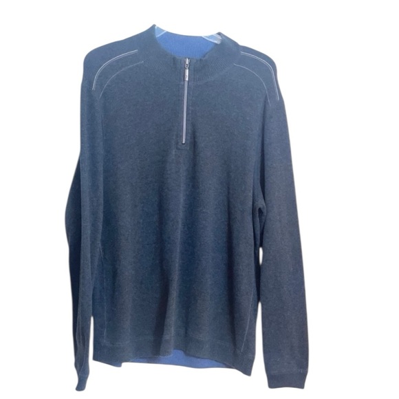 Tommy Bahama Flip Shore reversible long sleeve 1/2 zip shirt. Size XL TG GUC - Picture 4 of 10